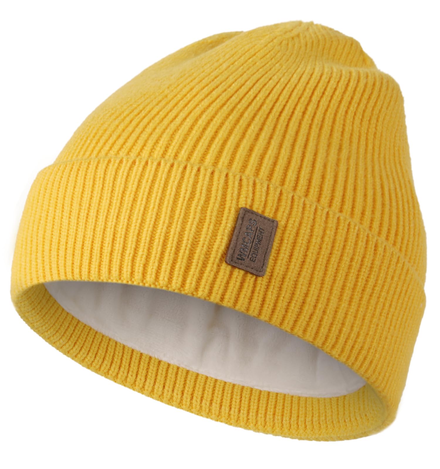 Wmcaps Winter Beanie for Men Women, Fleece Lined Beanie Soft Warm Knit Hat Ski Stocking Cuffed Cap